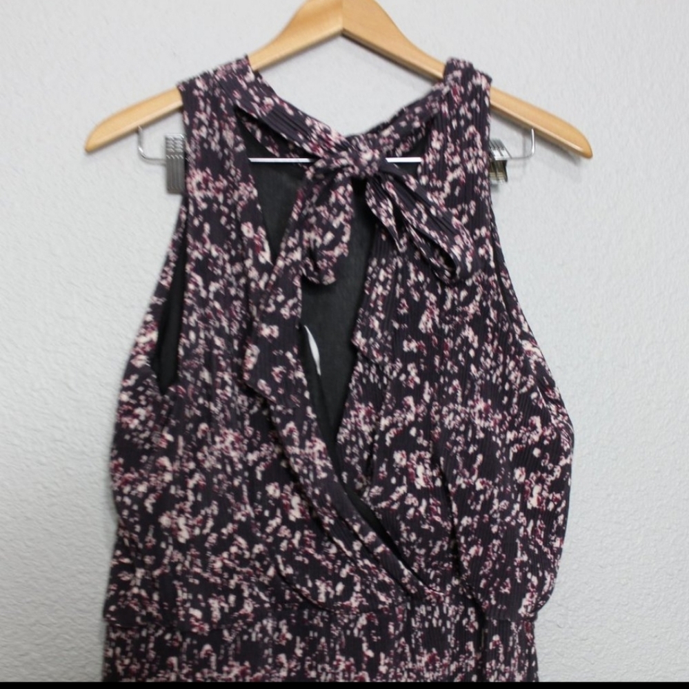 Xhilaration Pleated Floral High Neck Jumpsuit - Picture 7 of 7